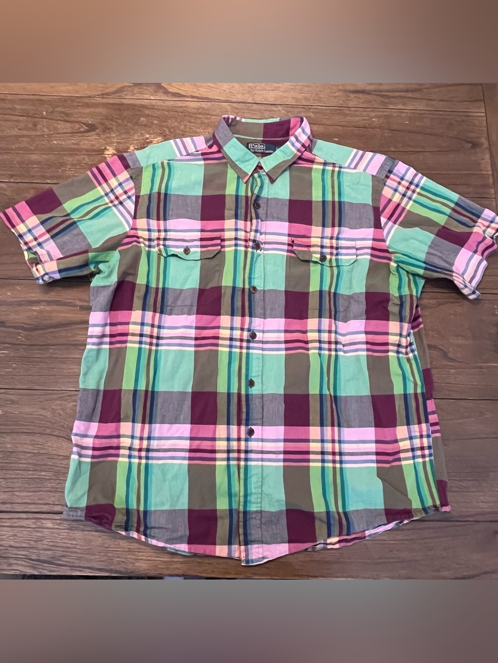 Vintage Polo Ralph Lauren Y2K Men's Short-Sleeve Plaid Button-Up Shirt - XXL